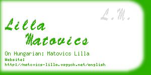 lilla matovics business card